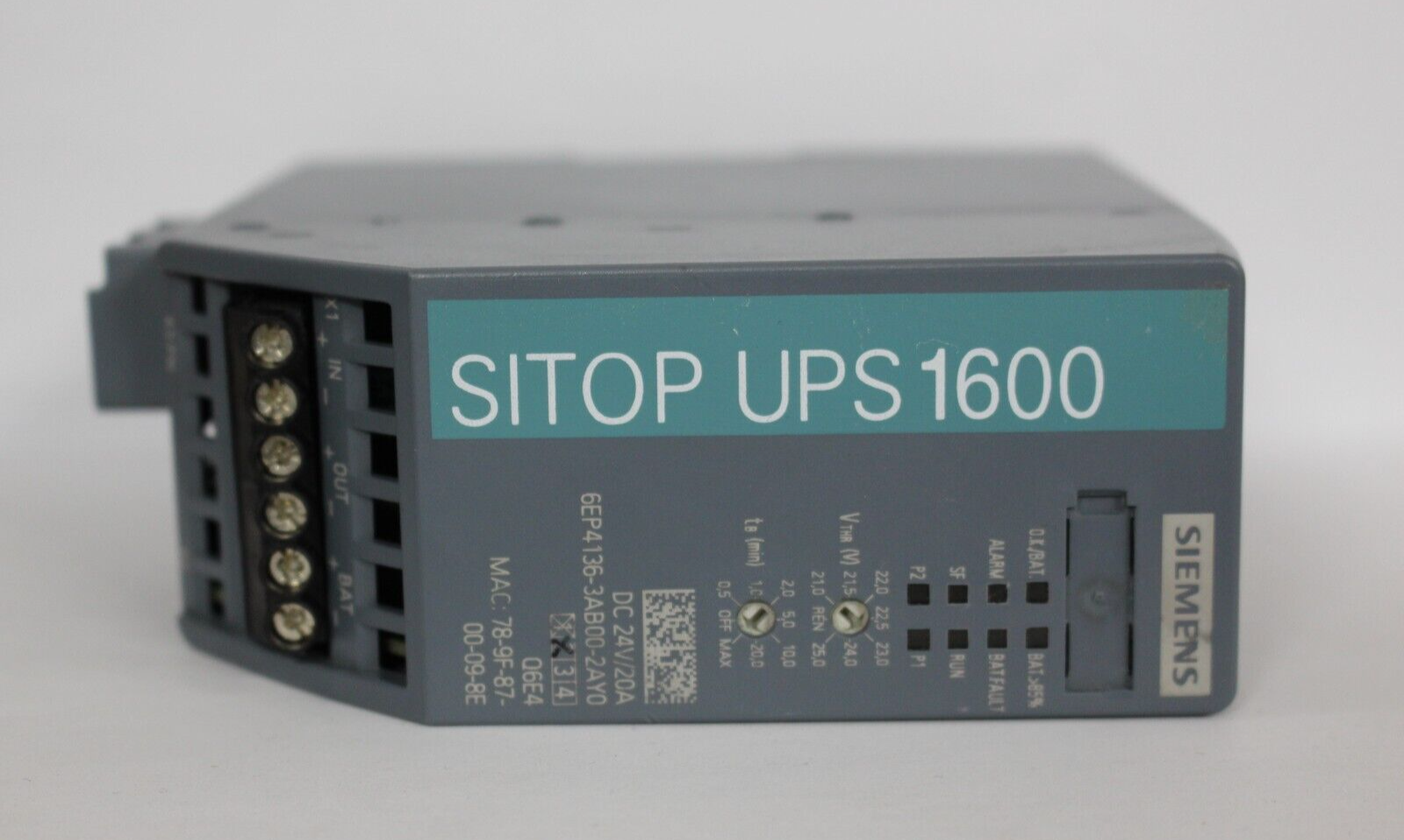 Siemens 6EP4134-3AB00-2AY0 POWER SUPPLY SITOP UPS 1600 DC 24V/20A