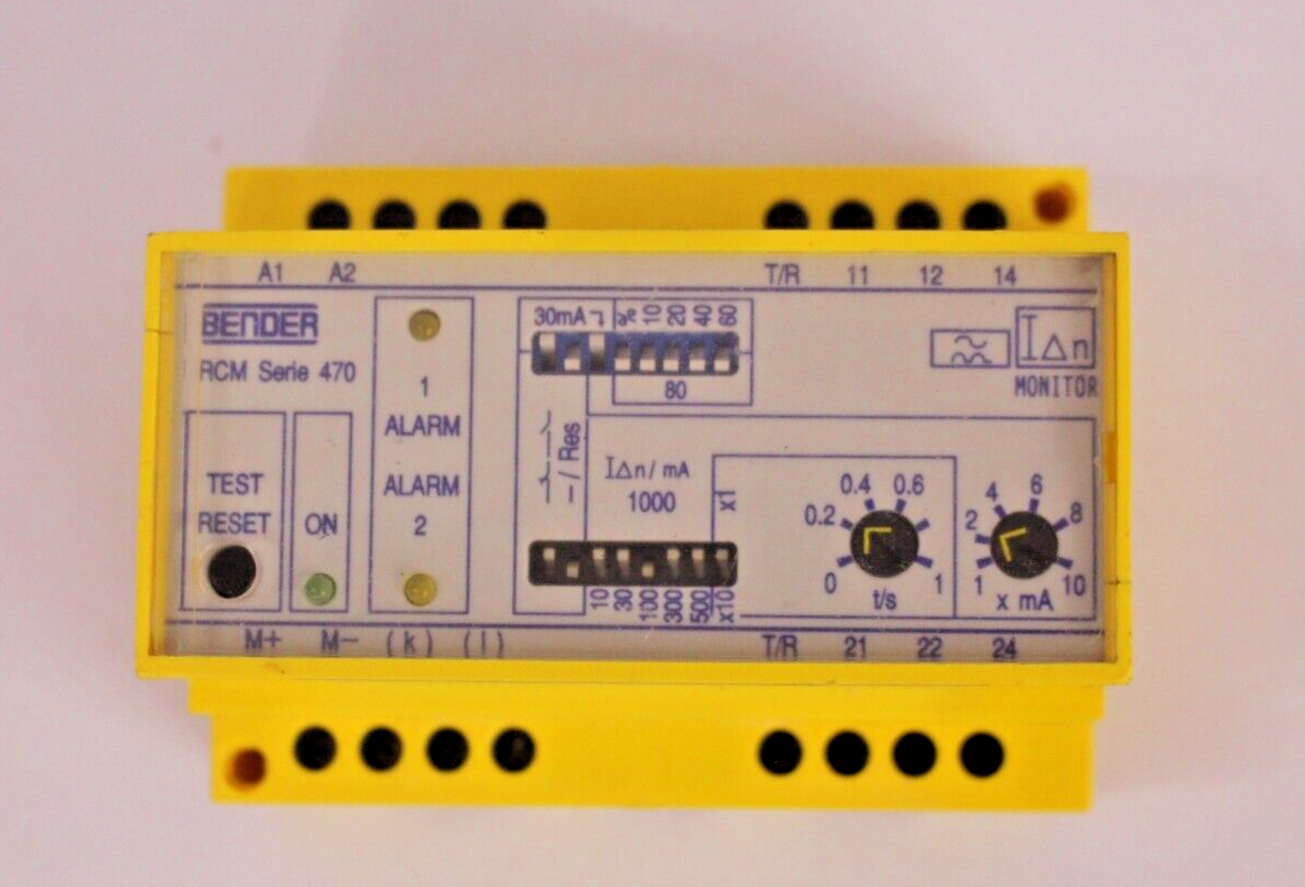 Bender RCM470YM2 Residual Current Monitor Rcm 470 Series Ser-No : 0110071984
