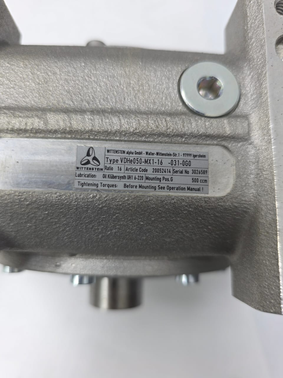 Wittenstein VDHe050-MX1-16-031-0G0 Gearbox Gear Reducer Reduction - Image 6