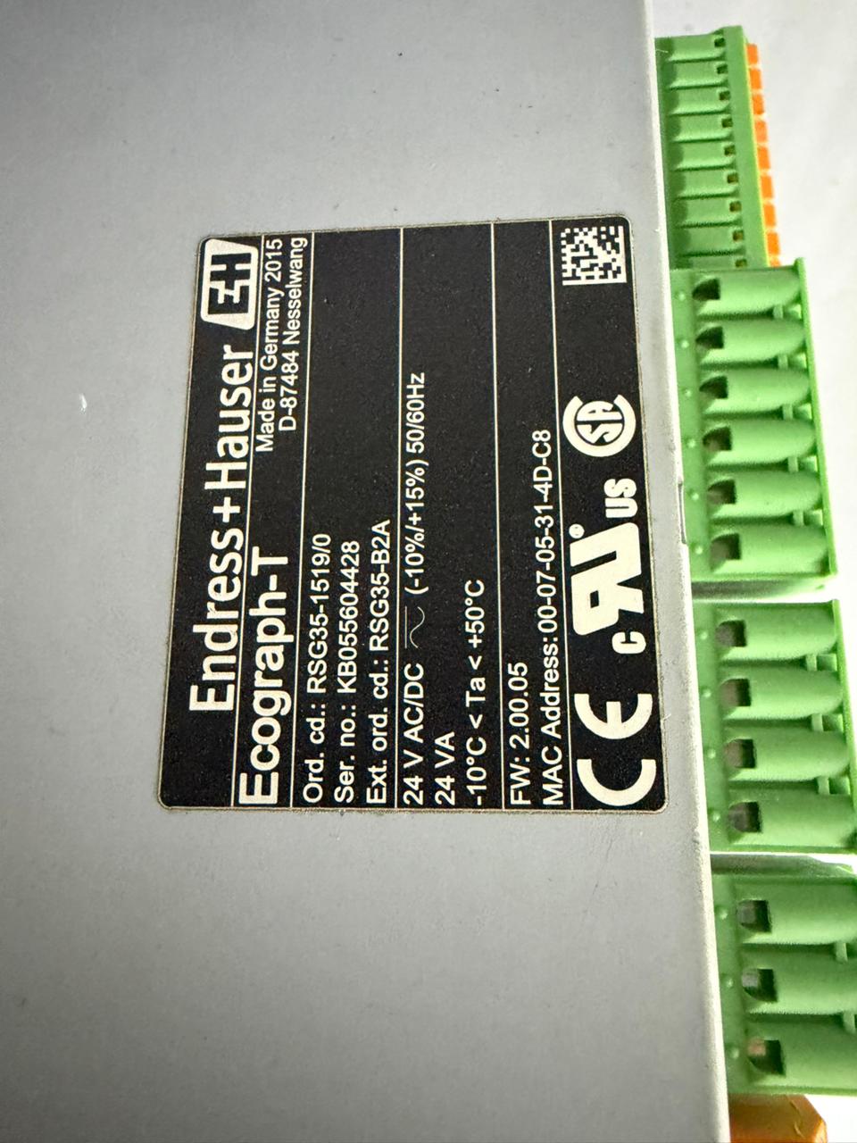 ENDRESS HAUSER ECOGRAPH - T RSG-35 RECORDER - Image 2