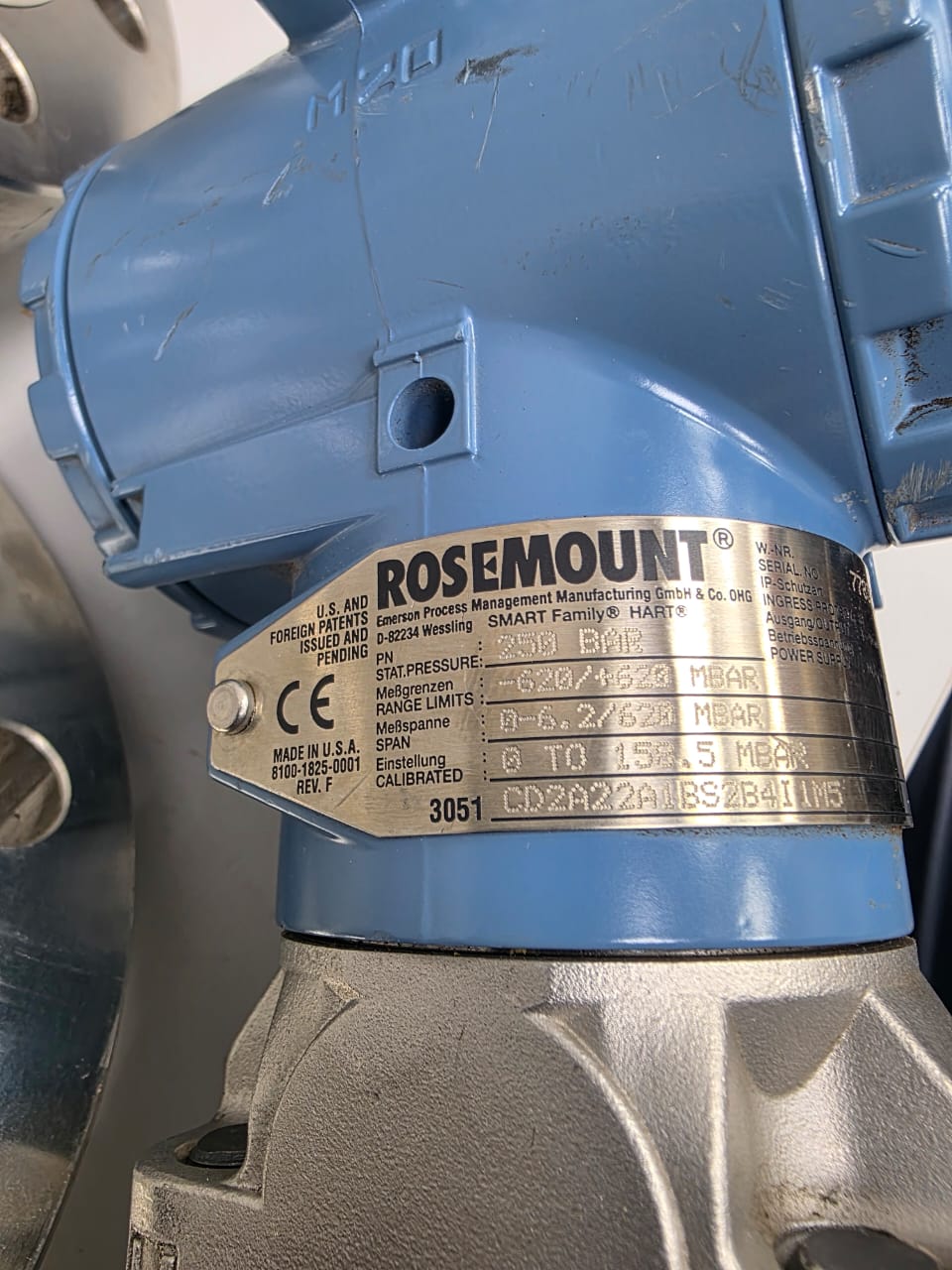 Rosemount 3051CD Differential Pressure Transmitter HART 4-20mA Smart DP ...