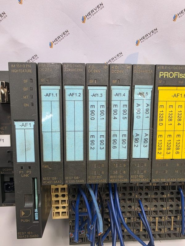 Profisafe Main Module Siemens ET200S PLC System w/ PROFINET IM151-3 PN + PROFIsafe Modules ...