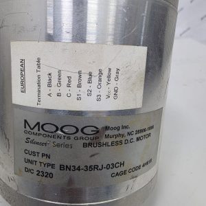 MOOG BN34-35RJ-03CH Brushless DC Servo Motor | Industrial Motion Control Motor