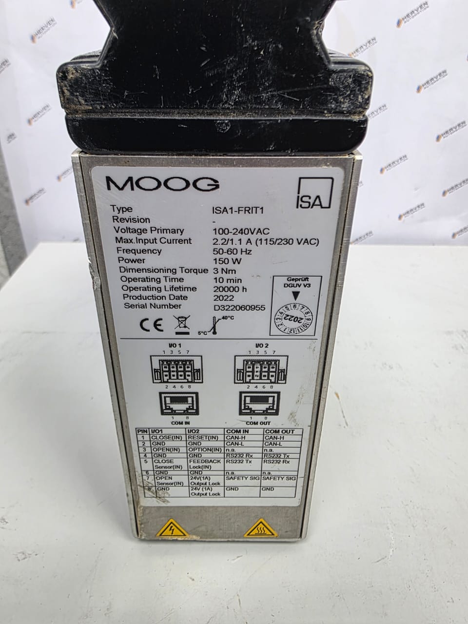 MOOG ISA1-FRIT1 Intelligent Sliding System Drive 100-240VAC 150W SmartMotor