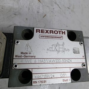 Bosch Rexroth 4WE6 HA51/AW220-50NZ4 Solenoid Operated Directional Spool Valve