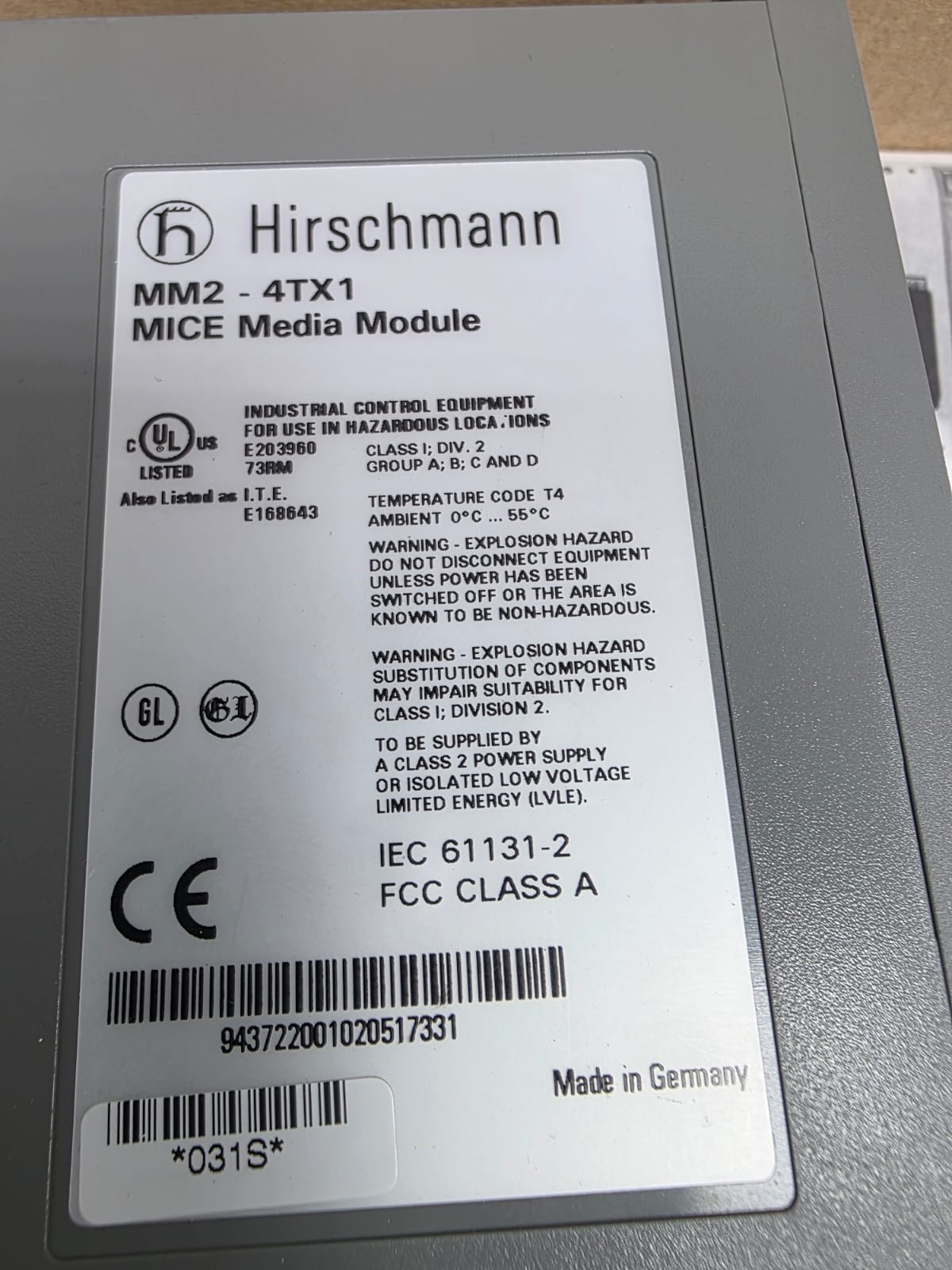 Hirschmann MM2-4TX1 Industrial Ethernet Media Module 4-Port - Image 5