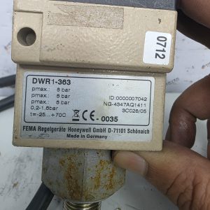 FEMA DWR1-363 DIFFERENTIAL PRESSURE SWITCH HVAC AIR FLOW BURNER SAFETY CONTROL